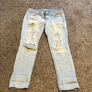 Light Blue Distressed Women Jeans